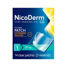 NicoDerm CQ Step 1 Nicotine Patches 21mg Stop Smoking Aid, 14 Count
