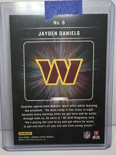 2024 Donruss Optic Jayden Daniels Light It Up Rookie #8 - Foto 2 di 2