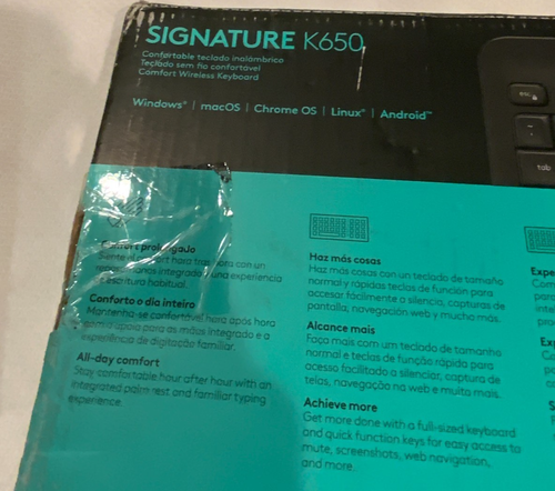 Logitech Signature K650 Wireless Bluetooth Keyboard, Color Graphite - Picture 9 of 9