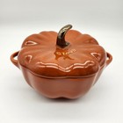Staub Pumpkin Cocotte Ceramic Stoneware 1/2 quart .5 Orange