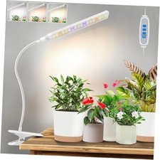 Kullinss Grow Lights for Indoor Plants with Clip, 10W 57 LEDs White 1 Head
