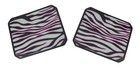 Set of 2 Pink Safari Zebra Striped Plasticlear Utility Mats