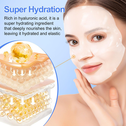 Bio-Collagen Real Deep Mask, Collagen Face Mask, Hydrating Overnight Hydrogel... - Imagen 2 de 9