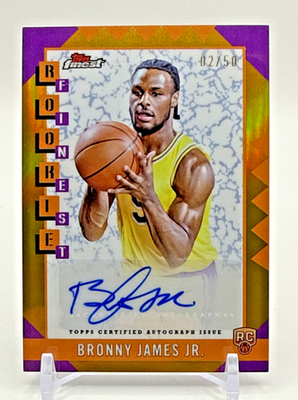 2024-25 Topps Finest - Rookie Finest Autographs Bronny James 