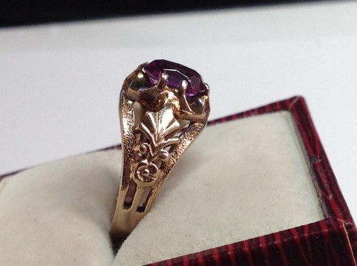 Lindo anillo vintage de plata esterlina 875 piedra alejandrita joyería para mujer URSS S 6 - Imagen 2 de 8