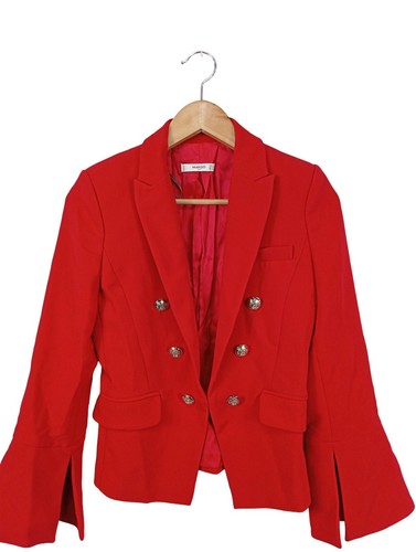 MANGO Blazer clásico Mujeres Blazer Talla EU 34 rojo estilo «business» - Imagen 5 de 5