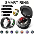 R09 Smart Ring Men Women Health Tracker Heart Rate SpO2 5ATM Waterproof UK Stock