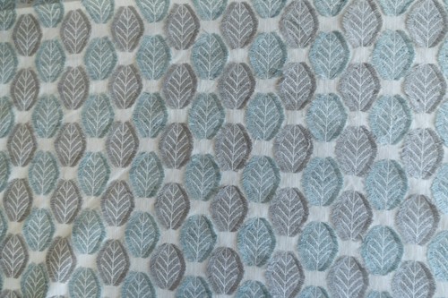 Designer Carole fabrics Excess Energy Spa embroidered Fabric remnant 25" - Picture 1 of 5