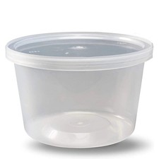 16oz Heavy Duty Deli Food Storage Containers with Lids: 4CT