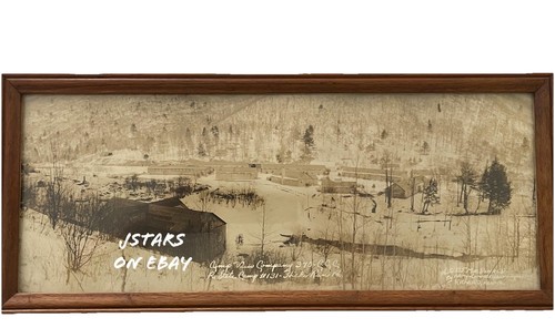 1930s HICKS RUN, PA, CIVILIAN CONSERVATION CORPS CCC CAMP 131 FRAMED PHOTOGRAPH - Picture 1 of 5