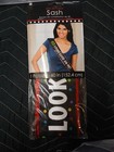 40th Birthday Sash "40 Looks Good On Me!" 1 Piece Red Sequence Edge 60 Inch