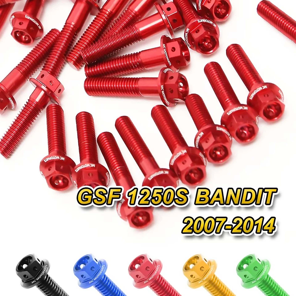 Juego de pernos de cubierta de embrague de alternador rojo para GSF 1250 S Bandit 07 08 09 10 11 12 Foto 2 de 4