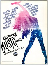 2011 AMERICAN MUSIC AWARDS Vintage 8"X11" Magazine Ad 2000's M729