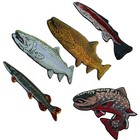 Unique Irregular Fish Shaped Rug Handcrafted Colorful Carpet 60cm Length