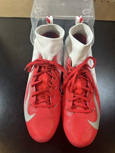 Nike Vapor Untouchable Pro 3 Football Cleats Red White 917165-100 Mens Size 12.5 - Picture 2 of 8