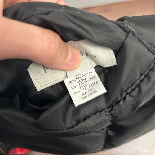 Merona Reversible Puffy Women's Vest Black and Red Plaid Sz S - Picture 9 of 9