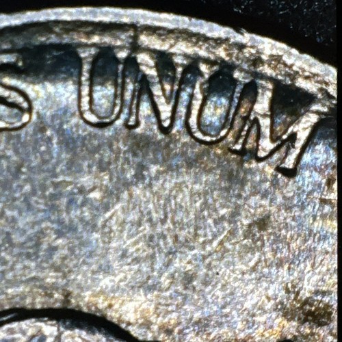 1986-P Jefferson Nickel Rotated Die Error, Letters On Rim, Double Rim - Picture 11 of 17