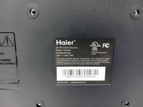 Haier HL24XD2 24 inch LED LCD TV HDMI Flat Screen Television Full HD with Remote - Picture 6 of 6