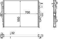 MotorküHler WasserküHler Premium Line Mahle CR 1183 000P FüR VW Touareg 7P5 7P6