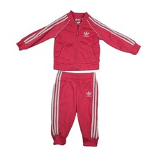 Adidas Classic Track Suit Pink Baby Toddler Girls Size 9 Months