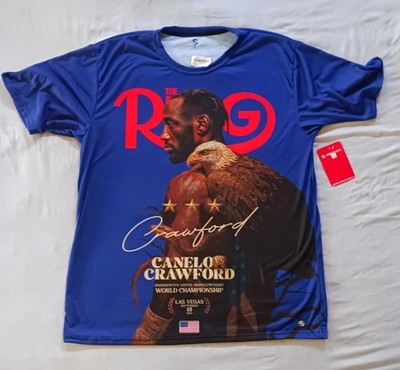 ProSphere Men's XL Boxing Canelo vs. Crawford Blue Short Sleeve T-Shirt 