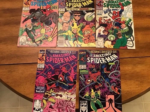 5 Amazing Spider-Man Return Of The Sinister Six #334-#338 1990 Very Good+-FN-