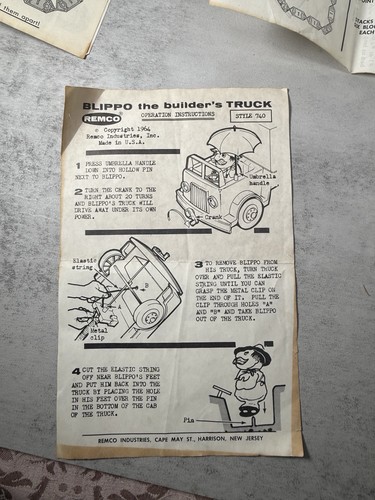 Blippo the Builder vintage toy in box Construction Set Remco - Picture 7 of 16