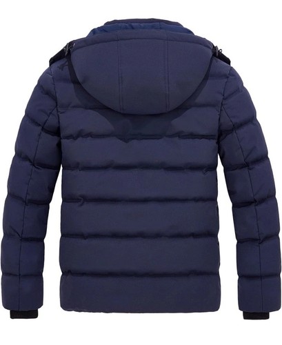 Wantdo Herren Wintermantel mit Kapuze warm wattiert Jacke dicker Baumwollmantel Gr. L - Bild 2 von 7
