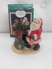 Santa's Workshop Fireside Christmas Resin Figurine Ornament Midwest Importers