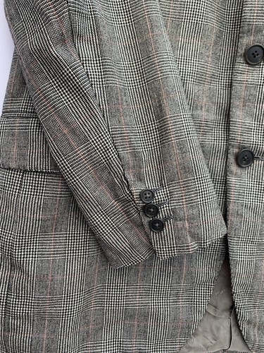 Belvest Blue Label Men’s Blazer 50 IT 40 US Gray Check Wool Sport Coat Italy#Z37 - Picture 3 of 8