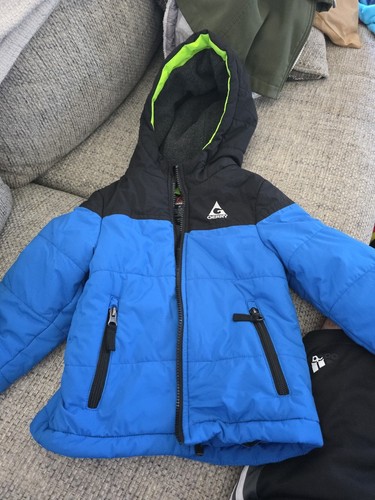 GERRY Jungen Winter Puffer Mantel Wendejacke gefüttert beleidigt Kapuze GR 4T