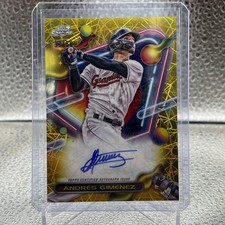 2023 Topps Cosmic Chrome - Autographs Andres Gimenez #CCA-AG Gold...