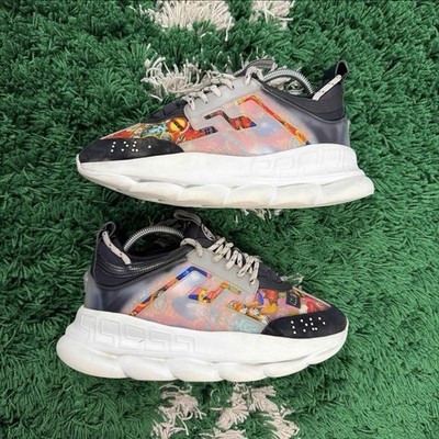 Size 8 - Versace Chain Reaction Navy White Multi - Clean (41) | eBay