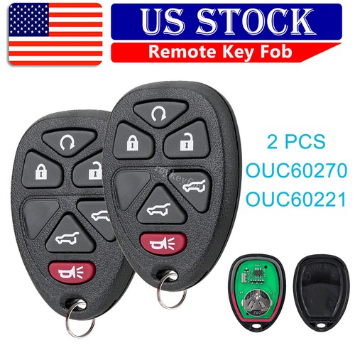 2 Replacement for 2007-2014 Chevy Tahoe Traverse GMC Yukon Remote Key Fob 315Mhz - Picture 1 of 7