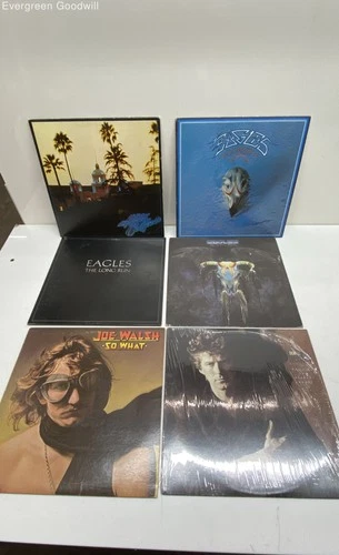 6pc VTG Vinyl LP Lot The Eagles, Don Henley, Joe Walsh UNTESTED