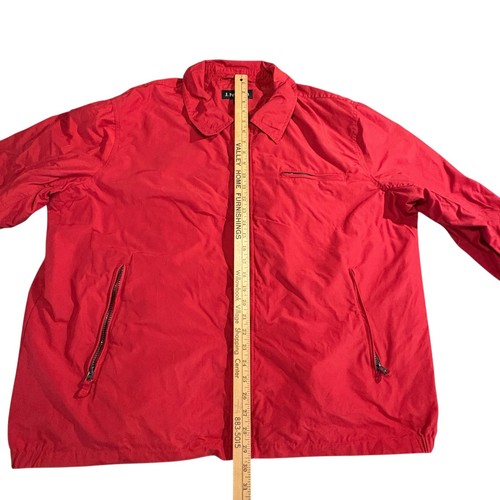 J Peterman Jacket Mens 2XL Red Nylon Full Zip Pockets Lightweight Windbreaker - Picture 13 of 16