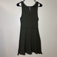 Wallflower Olive Green Sleeveless Midi Dress Size Small