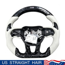 White Carbon Fiber Steering Wheel For Dodge Charger Challenger Durango Srt 2015