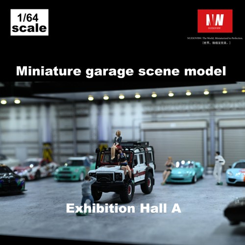 1/64 Diorama Garage Model LED Lighting Diecast Model Car Scene Display Case US - Picture 42 of 93