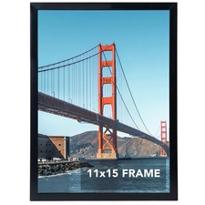 11x15 Picture Frame Black for Wall Hanging, 11 x 15 Frame Wall Mounting Horiz...