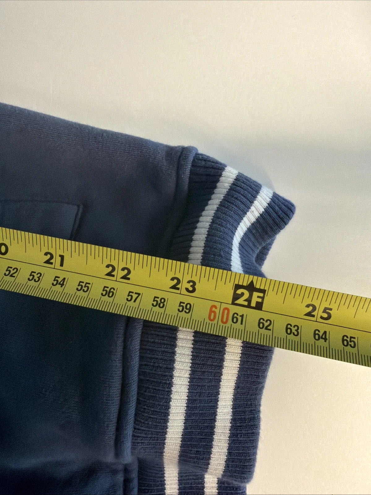 Disney Mickey Mouse Varsity Jacket Snap Front Blue White Men’s Medium - product detail image 6