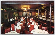 Vintage Locke-Ober Café Boston Interior Linen Postcard by Tichnor Bros.