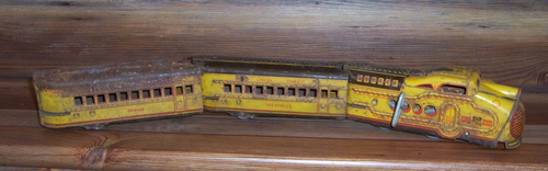 Vintage Marx Toys Union Pacific M10005 3 Piece Tin Toy Train Set