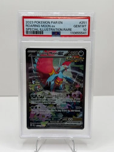 Roaring Moon EX 251/182 PSA 10 Pokemon SV04: Paradox Rift English Holofoil