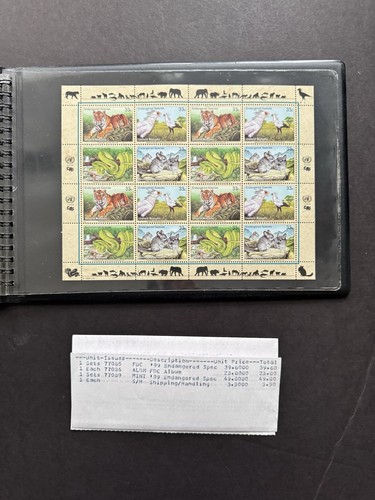 United WWF Endangered Species Series (1997) MNH Sheets =All 3 Offices +Popular - Picture 3 of 3