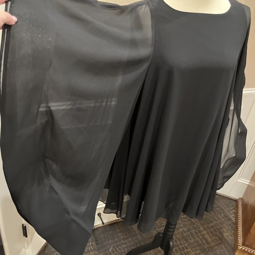 Gracia Black Overlay Dress Sz M - Picture 9 of 10