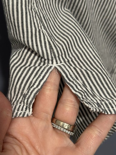 Karen Scott Blouse Women's Sz S Floral Embroidered Button Up Cotton Cottagecore - Picture 6 of 11