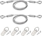 2 Kit Adjustable Picture Hanging Wire Heavy Duty 2 KIT + D-RING, Silver