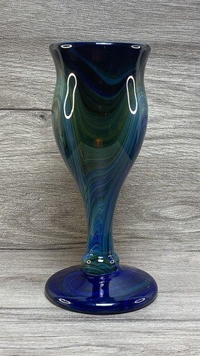 Glaskelch Kunst signiert D Johnson 3/73 Vintage Hawaii - Bild 5 von 19