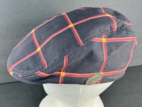 Gorra Kangol Heritage Check Hudson pequeña a cuadros sombrero plano negro rojo - Imagen 5 de 9
